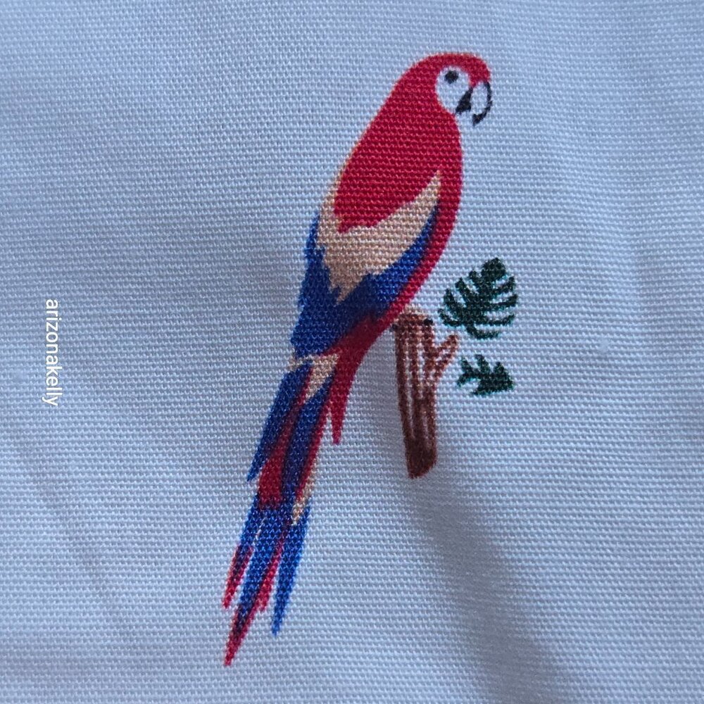 NWT Brooks Brothers Cotton Button Down Shirt Kids OR Petite Woman Parrots Bird - Picture 2 of 9